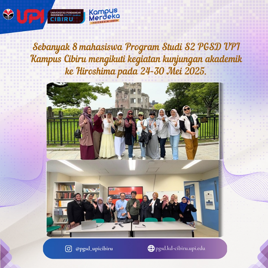 Mahasiswa S2 PGSD UPI Kampus Cibiru Ikuti Kunjungan Akademik ke Hiroshima